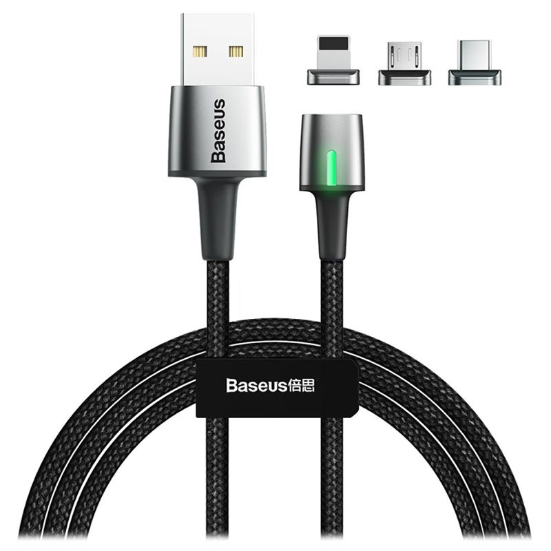 Baseus Magnetisk 3 i 1 Kabel Lightning, USB C, MicroUSB 1m Baseus Magnetisk 3 i 1 Kabel Lightning, USB C, MicroUSB 1m