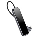 Baseus Mirror USB-C-Hubb CAHUB-EZ0G - USB 3.0, PD - Grå