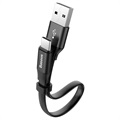 Baseus Nimble Laddning & Synk USB-C-Kabel CATMBJ-01 - 23cm - Svart
