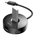 Baseus Round Box 4-port USB 3.0 Hub med USB-C Kabel