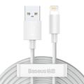 Baseus Simple Wisdom USB-A / Lightning-kabel - 1.5m, 2 St. - Vit