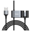 Baseus Special Data USB / Lightning Kabel med USB Hubb CALHZ-01 - Svart