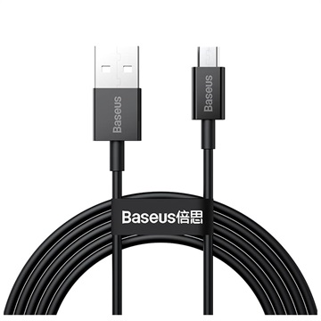 Baseus Superior MicroUSB Snabb Data/Laddningskabel - 1m - Svart