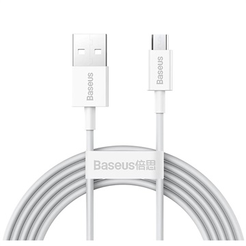 Baseus Superior MicroUSB Snabb Data/Laddningskabel - 1m - Vit