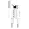 Baseus Superior MicroUSB Snabb Data/Laddningskabel - 1m - Vit