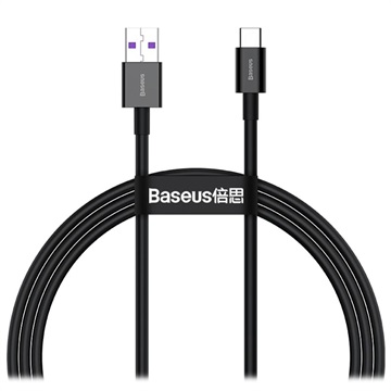 Baseus Superior Series USB-C Data & Laddningskabel - 66W, 1m - Svart