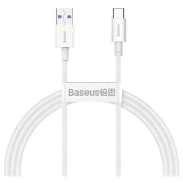 Baseus Superior Series USB-C Data & Laddningskabel - 66W, 1m - Vit
