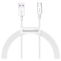 Baseus Superior Series USB-C Data & Laddningskabel - 66W, 2m - Vit