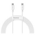 Baseus Superior Series USB-C / USB-C Kabel - 100W, 2m - Vit