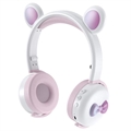 Bear Ear Bluetooth Hörlurar BK7 med LED
