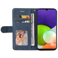 Bi-Color Series Samsung Galaxy A22 4G Plånboksfodral - Blå