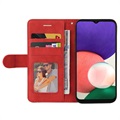 Bi-Color Series Samsung Galaxy A22 5G, Galaxy F42 5G Plånboksfodral - Röd