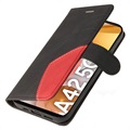 Bi-Color Series Samsung Galaxy A42 5G Plånboksfodral - Svart
