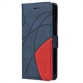 Bi-Color Series Samsung Galaxy A42 5G Plånboksfodral - Blå