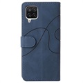 Bi-Color Series Samsung Galaxy A12 Plånboksfodral - Blå