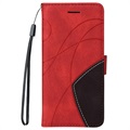 Bi-Color Series Samsung Galaxy A32 5G/M32 5G Plånboksfodral - Röd