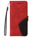 Bi-Color Series Samsung Galaxy A72 5G Plånboksfodral - Röd