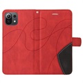 Bi-Color Series Xiaomi Mi 11 Lite 5G Plånboksfodral - Röd