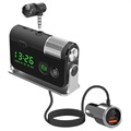 Bluetooth FM-sändare / Billaddare BC73 - Silver / Svart