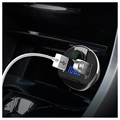 Bluetooth FM-sändare med Dubbel USB-billaddare T20 - Svart
