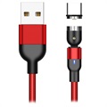 Braided Roterande Magnetic USB Type-C Kabel - 2m