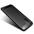 Samsung Galaxy F52 5G Borstat TPU-skal - Kolfiber