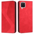 Business Style Samsung Galaxy A22 4G Plånboksfodral - Röd