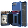 Business Style iPhone 7 Plus / 8 Plus TPU-skal med Plånbok - Blå