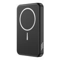 C10 Bärbar 15W Magnetisk Trådlös Power Bank 5000mAh - Svart