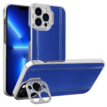 CamStand iPhone 13 Pro Hybridskal - Kolfiber - Blå