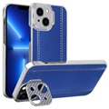 CamStand iPhone 13 Hybrid Skal - Kolfiber - Blå