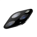 iPhone 11 Pro/11 Pro Max Kameralinsskydd i Metall & Härdat Glas - Svart