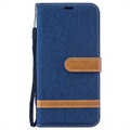 Canvas Diary Series Samsung Galaxy M10 Plånboksfodral - Mörkblå