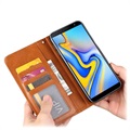 Card Set Serie Samsung Galaxy J6+ Plånboksfodral - Brun