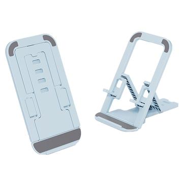 Hopfällbar mobilhållare i kortformat - blå
