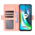 Cardholder Series Motorola Moto E7 Plus Plånboksfodral - Rosa