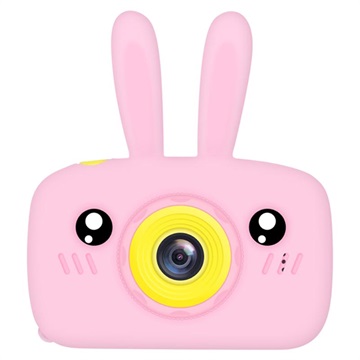 Cartoon HD Kamera för Barn med 3 Spel - 12MP - Kanin / Rosa