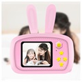 Cartoon HD Kamera för Barn med 3 Spel - 12MP - Kanin / Rosa