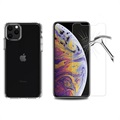 iPhone 11 Pro Max TPU Skal med 2x Härdat Glas Skärmskydd - Klar