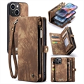 iPhone 15 Caseme 2-i-1 Multifunktionell Plånboksfodral - Brun