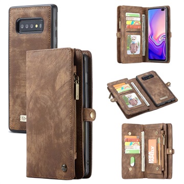 Caseme 2-i-1 Multifunktionellt Samsung Galaxy S10 Plånboksfodral - Brun