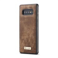 CaseMe 2-i-1 Multifunktionell Samsung Galaxy S10+ Plånboksfodral - Brun