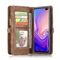 CaseMe 2-i-1 Multifunktionell Samsung Galaxy S10+ Plånboksfodral - Brun