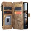 Caseme C30 Multifunktionell iPhone 14 Plånboksfodral - Brun