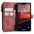 Caseme C30 Multifunktionell iPhone 14 Plånboksfodral - Röd