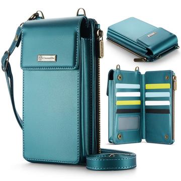 Caseme ME50 Universal Crossbody-väska med RFID-skydd - 4"-7.3" - Blå
