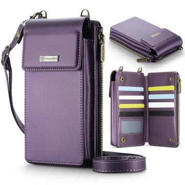 Caseme ME50 Universal Crossbody-väska med RFID-skydd - 4"-7.3" - Lila