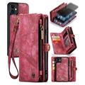 Caseme 2-i-1 Multifunktionell iPhone 11 Plånboksfodral - Röd