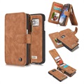 Samsung Galaxy S7 Caseme multifunktionellt plånbok läderfodral - brun