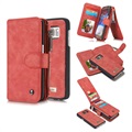 Samsung Galaxy S7 Caseme multifunktionellt plånbok läderfodral - röd